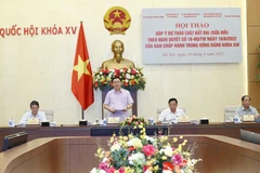 Chủ tịch Quốc hội Vương Đình Huệ phát biểu. (Ảnh: Doãn Tấn/TTXVN)