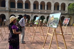 Khách tham quan triển lãm. (Ảnh: Đinh Thị Thuận/TTXVN)