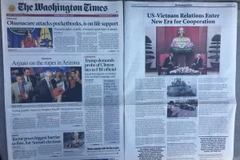 Bài báo trên tờ The Washington Times.