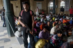 Ngư dân Ấn Độ được trả tự do tại Karachi, Pakistan ngày 9/7. (Nguồn: EPA/TTXVN)