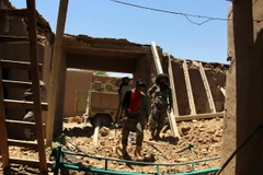 Cảnh đổ nát sau các cuộc không kích tại tỉnh Helmand, Afghanistan ngày 10/6. (Nguồn: EPA/TTXVN)
