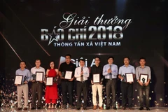 Ban tổ chức Giải thưởng Báo chí Thông tấn xã Việt Nam năm 2018 đã trao 7 giải A cho các tập thể tác giả, tác giả có tác phẩm xuất sắc. (Ảnh: Mai Anh/Vietnam+)