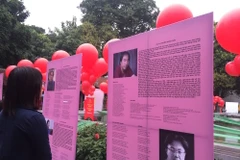 Cuộc đời, sự nghiệp của những nhà văn, nhà thơ tiêu biểu được giới thiệu tại Ngày thơ Việt Nam 2019. (Ảnh: PV/Vietnam+)