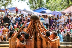 Lễ hội cầu bùn Bắc Giang 2018. (Ảnh chỉ mang tính minh họa. Nguồn: Vietnam+)