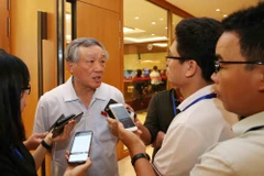 Chánh án Tòa án Nhân dân Tối cao Nguyễn Hòa Bình trao đổi với báo chí sáng 17/5 bên lề Kỳ họp thứ bảy - Quốc hội khóa XIV.