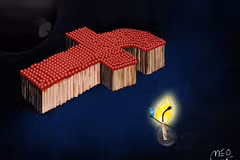 Tác phẩm "Chực chờ" của họa sỹ Lê Diệu Bang giành giải nhất. (Ảnh: BTC)