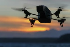 Chiếc UAV mang theo 2 quả lựu đạn và một camera thu hình cỡ nhỏ (Nguồn: Sputnik)