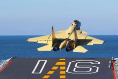 Máy bay J-15 đóng vai trò lực lượng nòng cốt trên các tàu sân bay Trung Quốc. (Nguồn: SCMP)