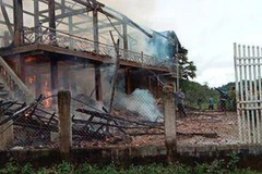 Điện Biên: Cháy ngôi nhà sàn, không gây thiệt hại về người