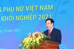 Phó Thủ tướng Thường trực Chính phủ Phạm Bình Minh phát biểu tại buổi lễ. (Ảnh: Phương Hoa/TTXVN)