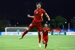 Công Phượng cùng đồng đội thắng đậm Malaysia. (Nguồn: Getty Images)