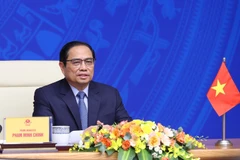 Thủ tướng Phạm Minh Chính phát biểu. (Ảnh: Dương Giang/TTXVN)