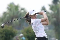 Vận động viên Eila Galitsky (Thái Lan) thi đấu Chung kết đồng đội nữ. (Ảnh: Hoàng Hùng/TTXVN)