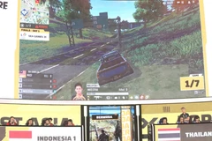 Màn hình tường thuật 1 games thi đấu của các đội ở nội dung Freefire. 