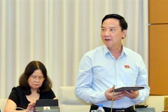 Chủ nhiệm Ủy ban Pháp luật của Quốc hội Nguyễn Khắc Định phát biểu. (Ảnh: Trọng Đức/TTXVN)