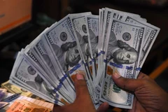 Kiểm tiền USD. (Ảnh: AFP/TTXVN)