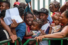 Người di cư trong hành trình tới Mỹ tại Tapachula, bang Chiapas, Mexico. (Nguồn: AFP/TTXVN)