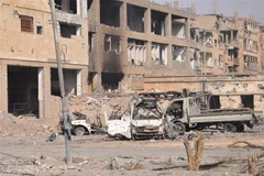 Cảnh đổ nát ở thành phố Deir Ezzor, Đông Syria sau các cuộc xung đột ngày 4/11/2017. (Ảnh: AFP/ TTXVN)
