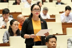 Đại biểu Quốc hội Thành phố Hà Nội Dương Minh Ánh phát biểu ý kiến. (Ảnh: Văn Điệp/TTXVN)