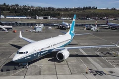 Máy bay Boeing 737 MAX tại nhà máy của Boeing ở Seattle, Washington, Mỹ. (Ảnh: AFP/TTXVN)