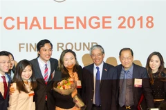 Đại sứ Việt Nam tại Hoa Kỳ Phạm Quang Vinh tham dự cuộc thi Khởi nghiệp Sáng tạo Toàn cầu - Thách thức Việt Nam năm 2018 (VietChallenge 2018). (Ảnh: Mạnh Hùng/TTXVN)