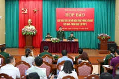 Quang cảnh buổi họp báo. (Ảnh: Dương Giang/TTXVN)