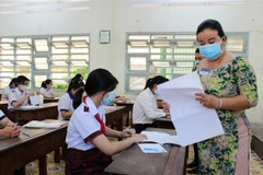 Học sinh Tiền Giang. (Ảnh minh họa: Hữu Chí/TTXVN)