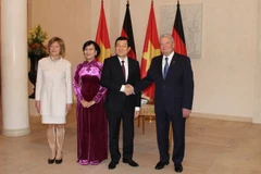 Tổng thống Liên bang Đức Joachim Gauck tiếp Chủ tịch nước Trương Tấn Sang. (Ảnh: Mạnh Hùng/Vietnam+)