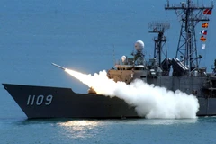 Khinh hạm trang bị tên lửa có điều khiển lớp Perry mà Đài Loan mua của Mỹ. (Ảnh: AP)