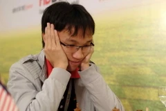 Kỳ thủ Nguyễn Ngọc Trường Sơn thi đấu. (Ảnh: Quang Nhựt/TTXVN)