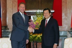 Chủ tịch nước Trương Tấn Sang tiếp ngài I.Shuvalov, Phó Thủ tướng thứ nhất Liên bang Nga sang thăm và làm việc tại Việt Nam. (Ảnh: Nguyễn Khang/TTXVN)