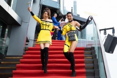 Với slogan 'Vàng thật không sợ lửa,' cặp đôi đặt nhiều quyết tâm cho cuộc đua đầy khốc liệt này. (Ảnh: Hải Nguyễn/Vietnam+)