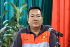 Huấn luyện viên Hoàng Văn Phúc. (Ảnh: Quốc Khánh/TTXVN)