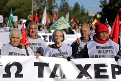 Người dân Cộng hòa Cypriots biểu tình. (Nguồn: AFP)