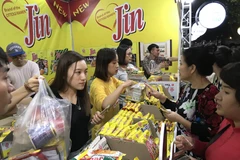 Siêu thị tưng bừng các hoạt động khuyến mại, giảm giá để kích cầu tiêu dùng. (Ảnh: Xuân Quảng/Vietnam+)