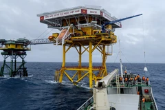 Giàn DK1 - công trình do PETROCONs thực hiện đã 32 năm góp phần giữ vững chủ quyền Tổ quốc trên thềm lục địa phía Nam. (Ảnh: Đức Duy/Vietnam+)