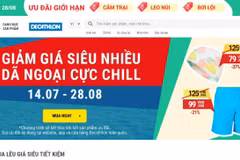 Trang web của Công ty Decathlon. (Ảnh: Đức Duy/Vietnam+)
