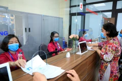 Bộ phận một cửa của Ủy ban Nhân dân phương Bạch Mai, quận Hai Bà Trưng. (Ảnh: Xuân Quảng/Vietnam+)