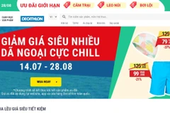 Trang web của Công ty Decathlon. (Ảnh: Đức Duy/Vietnam+)