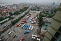 Xe khách tại bến Lương Yên sẽ điều chuyển về bến xe Gia Lâm, Nước Ngầm và Yên Nghĩa. (Ảnh: Minh Sơn/Vietnam+)