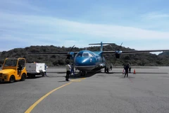 Một chiếc tàu bay ATR của Công ty bay dịch vụ hàng không. (Ảnh: Việt Hùng/Vietnam+)