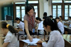 Tân Hiệp Phát đã tài trợ gần 73.000 chai nước Trà xanh Không độ phục vụ thí sinh dự thi Đại học. (Ảnh: Xuân Mai/Vietnam+)