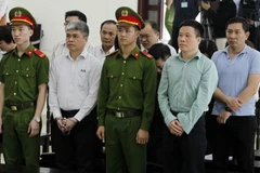 Các bị cáo tại phiên tòa. (Ảnh: TTXVN)