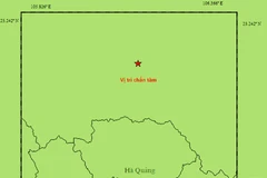  Bản đồ chấn tâm trận động đất. (Nguồn: VVLĐC)