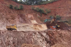 Hoạt động khai thác khoáng sản tại Cao Bằng. (Ảnh: Hùng Võ/Vietnam+)