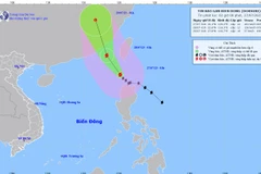 Hướng đi của bão Doksuri. (Nguồn: Trung tâm Dự báo Khí tượng Thủy văn Trung ương)