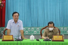 Bộ Trưởng bộ Nông nghiệp và Phát triển Nông thôn Lê Minh Hoan phát biểu tại buổi làm việc. (Ảnh: Công Mạo/TTXVN) 