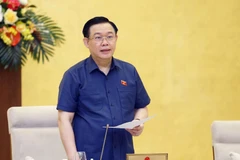 Chủ tịch Quốc hội Vương Đình Huệ phát biểu khai mạc Phiên họp thứ 57 của Ủy ban Thường vụ Quốc hội. (Ảnh: Doãn Tấn/TTXVN) 