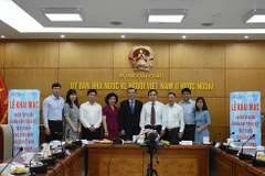 Đại biểu tham dự khai mạc Khóa tập huấn tại đầu cầu trụ sở Ủy ban Nhà nước về người Việt Nam ở nước ngoài. (Nguồn: baoquocte.vn) 