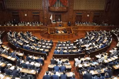 Toàn cảnh phiên họp Hạ viện Nhật Bản tại thủ đô Tokyo ngày 16/4/2024. (Ảnh: Kyodo/TTXVN)